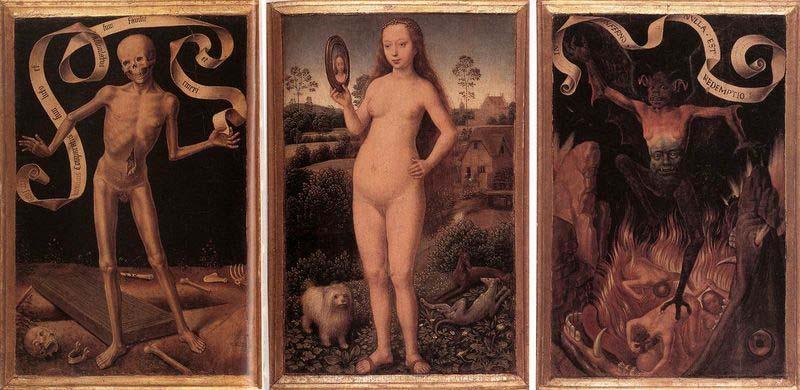Hans Memling Triptych of Earthly Vanity and Divine Salvation France oil painting art